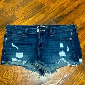 Express Distressed Jean Shorts